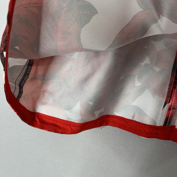 Chi Chi London Womens Dress UK 12 Red Piper Floral Open V Back Cocktail Romantic - Picture 4 of 11